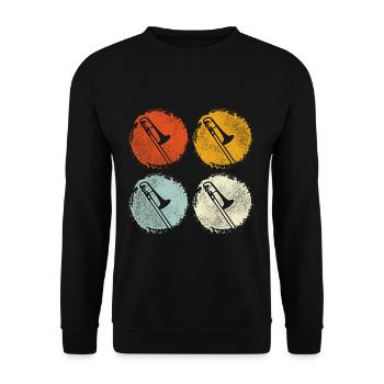Posaune - Unisex Pullover - Schwarz - Vorne - Alina (178cm) & Michal (187cm)