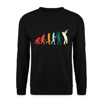 Evolution trumpet - Unisex Sweatshirt - black - Front - Alina (178cm) & Michal (187cm)