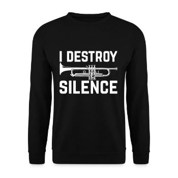 Trumpet volume - Unisex Sweatshirt - black - Front - Alina (178cm) & Michal (187cm)