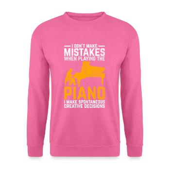 Piano error - Unisex Sweatshirt - pink - Front