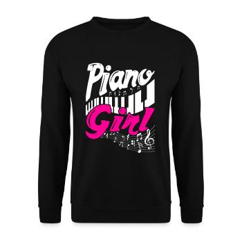 Femmes de piano - Sweat-shirt Unisexe - noir - Devant - Alina (178cm) & Michal (187cm)