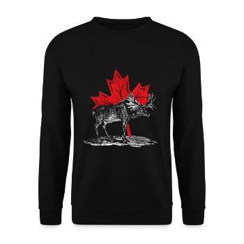 Canada - Unisex Sweatshirt - black - Front - Alina (178cm) & Michal (187cm)