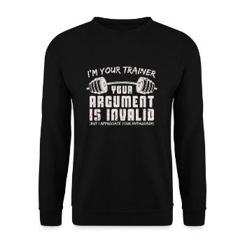 Personal Trainer Gym - Sweat-shirt Unisexe - noir - Devant - Alina (178cm) & Michal (187cm)