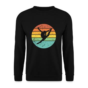 gymnastics - Unisex Sweatshirt - black - Front - Alina (178cm) & Michal (187cm)