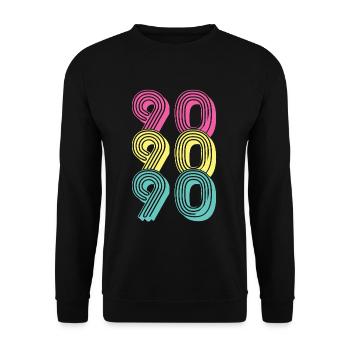 Cadeau des années 90 - Sweat-shirt Unisexe - noir - Devant - Alina (178cm) & Michal (187cm)