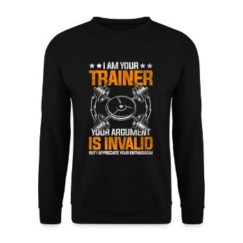 Personal trainer - Unisex Sweatshirt - black - Front - Alina (178cm) & Michal (187cm)
