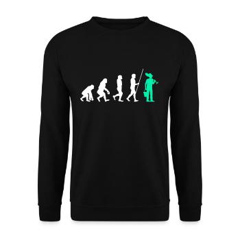 Evolution Jardinier - Sweat-shirt Unisexe - noir - Devant - Alina (178cm) & Michal (187cm)