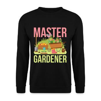 Gardener Master Gardener - Unisex Sweatshirt - black - Front - Alina (178cm) & Michal (187cm)