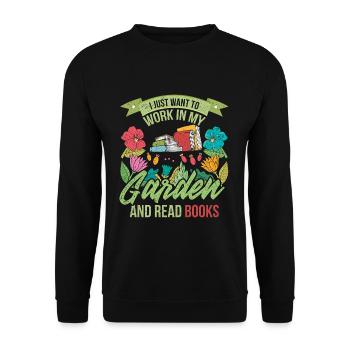 Jardinier Livres - Sweat-shirt Unisexe - noir - Devant - Alina (178cm) & Michal (187cm)