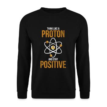 Chimie proton - Sweat-shirt Unisexe - noir - Devant - Alina (178cm) & Michal (187cm)
