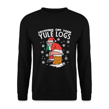 Santa Clause Santa Claus Christmas Funny - Unisex Sweatshirt - black - Front - Alina (178cm) & Michal (187cm)