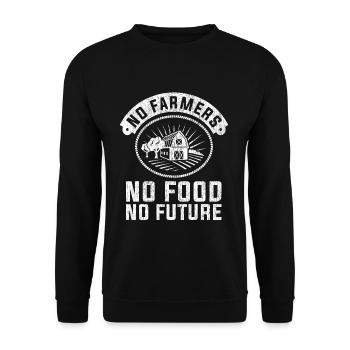 agriculteur - Sweat-shirt Unisexe - noir - Devant - Alina (178cm) & Michal (187cm)