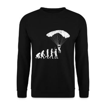 Paragliding evolution - Unisex Sweatshirt - black - Front - Alina (178cm) & Michal (187cm)