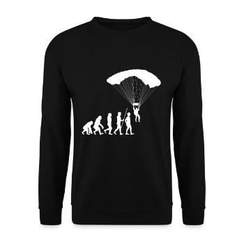 Evolution paragliding - Unisex Sweatshirt - black - Front - Alina (178cm) & Michal (187cm)