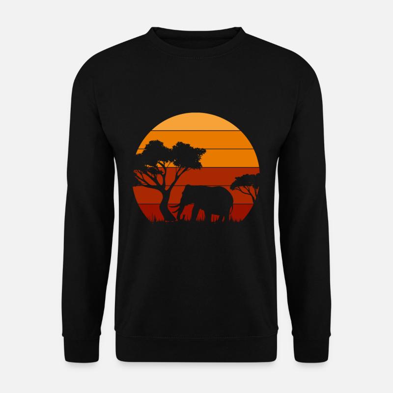 éléphants - Sweat-shirt Unisexe - noir
