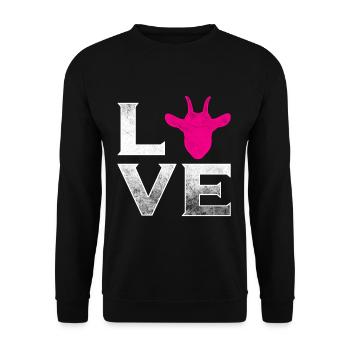 Goat love billy goat - Unisex Sweatshirt - black - Front - Alina (178cm) & Michal (187cm)