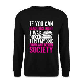 livres - Sweat-shirt Unisexe - noir - Devant - Alina (178cm) & Michal (187cm)