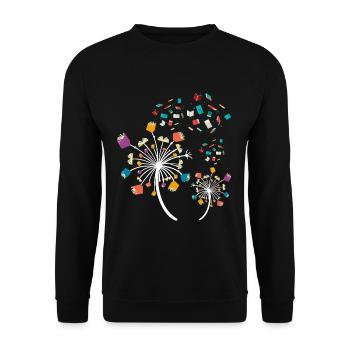 Livre pissenlit - Sweat-shirt Unisexe - noir - Devant - Alina (178cm) & Michal (187cm)