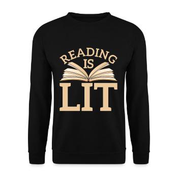 Book literature - Unisex Sweatshirt - black - Front - Alina (178cm) & Michal (187cm)