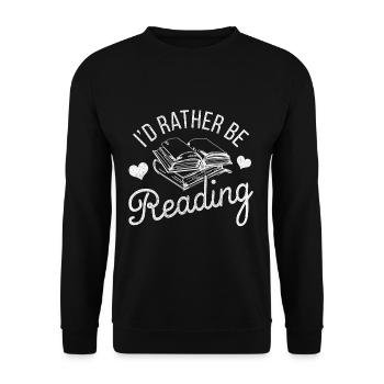 Book reading books - Unisex Sweatshirt - black - Front - Alina (178cm) & Michal (187cm)