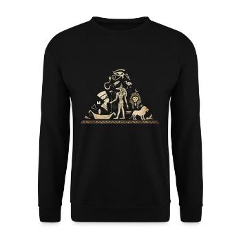 Pyramide de Pharaon Égyptien - Sweat-shirt Unisexe - noir - Devant - Alina (178cm) & Michal (187cm)
