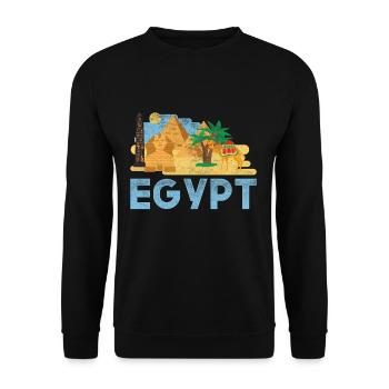 Egypt - Unisex Sweatshirt - black - Front - Alina (178cm) & Michal (187cm)