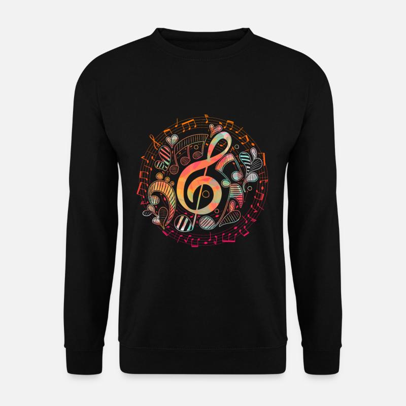 Notenschlüssel Musik - Unisex Pullover - Schwarz
