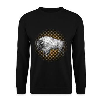 buffalo - Unisex Sweatshirt - black - Front - Alina (178cm) & Michal (187cm)