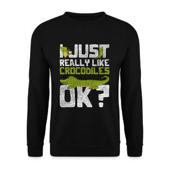 Afrique crocodile - Sweat-shirt Unisexe - noir - Devant - Alina (178cm) & Michal (187cm)