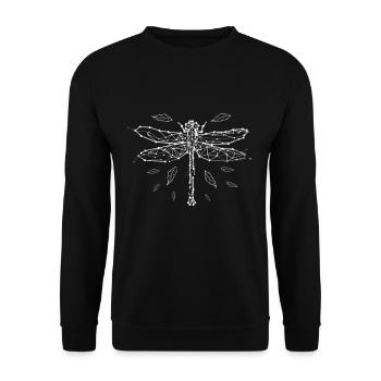 Libellule insectes animaux - Sweat-shirt Unisexe - noir - Devant - Alina (178cm) & Michal (187cm)
