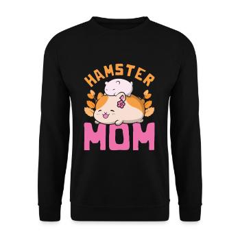 Hamster - Unisex Pullover - Schwarz - Vorne - Alina (178cm) & Michal (187cm)
