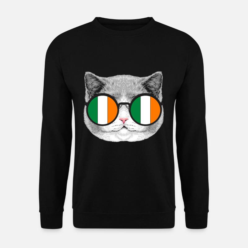 Irland Katze Sonnenbrille - Unisex Pullover - Schwarz