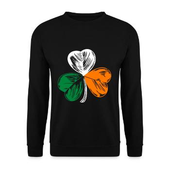 Ireland flag - Unisex Sweatshirt - black - Front - Alina (178cm) & Michal (187cm)
