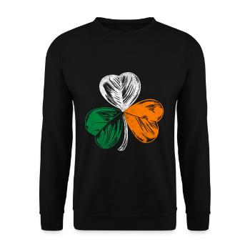 Ireland home shamrock - Unisex Sweatshirt - black - Front - Alina (178cm) & Michal (187cm)