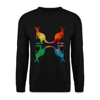 Kangaroo Australia - Unisex Sweatshirt - black - Front - Alina (178cm) & Michal (187cm)