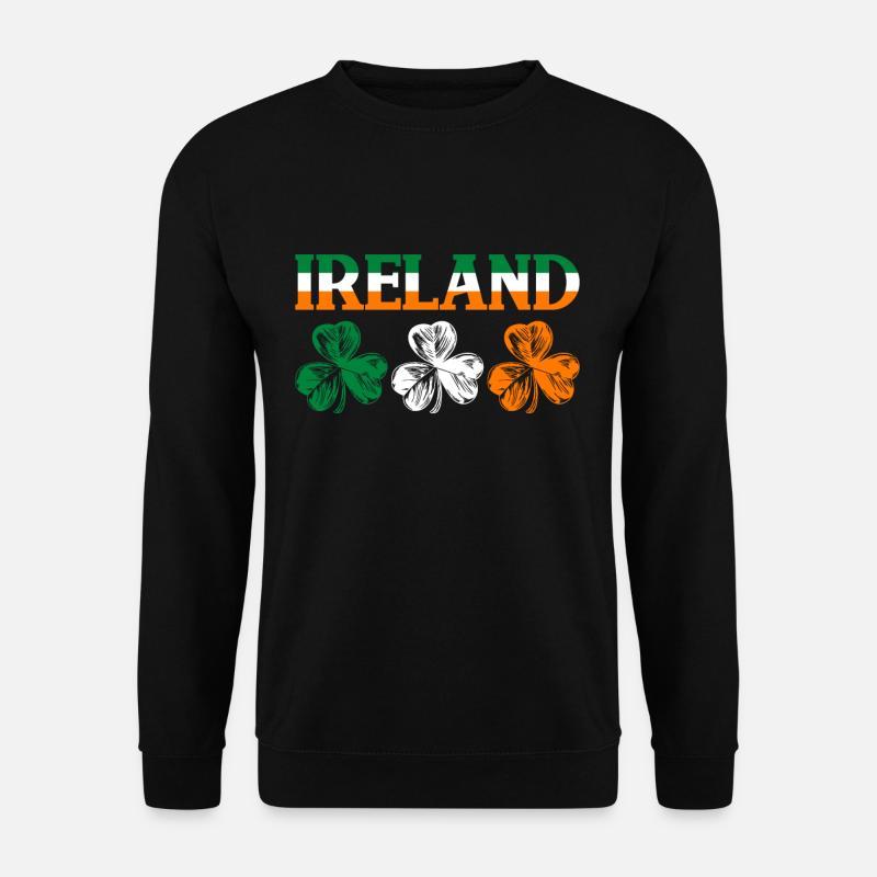 Drapeau Irlande trèfle - Sweat-shirt Unisexe - noir