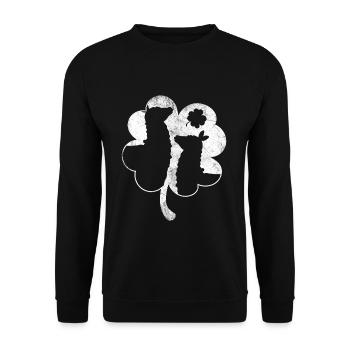 lama - Unisex Sweatshirt - black - Front - Alina (178cm) & Michal (187cm)