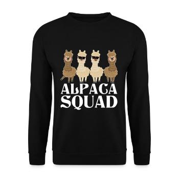 alpaga - Sweat-shirt Unisexe - noir - Devant - Alina (178cm) & Michal (187cm)