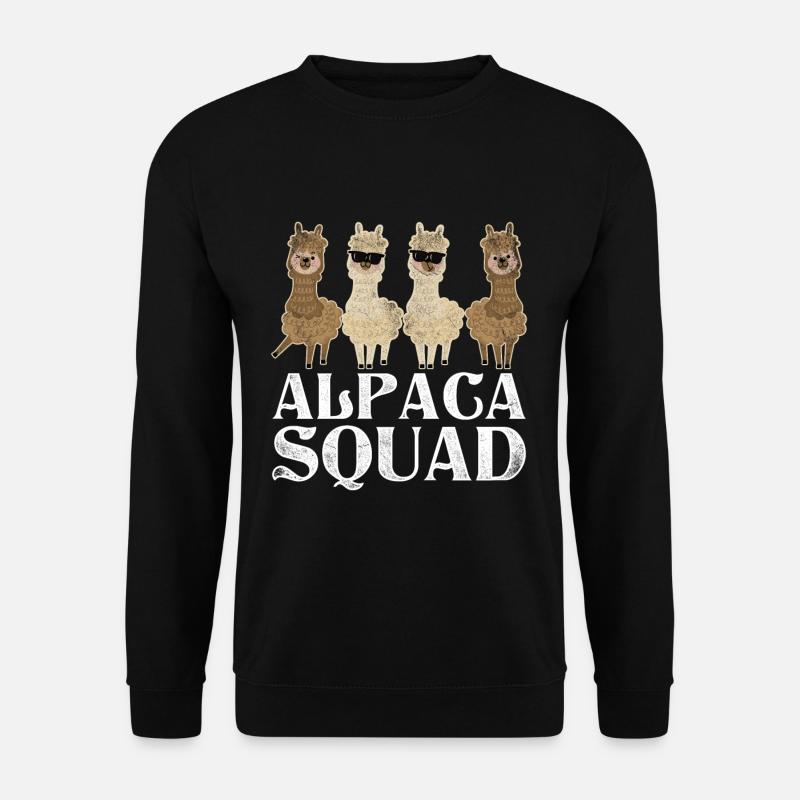 Alpaka Tier - Unisex Pullover - Schwarz