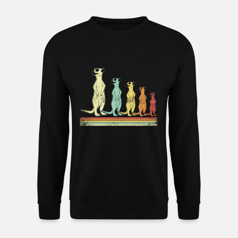 Suricate rétro - Sweat-shirt Unisexe - noir