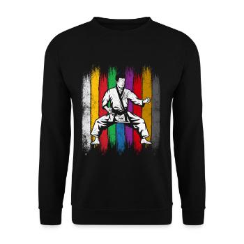 karaté - Sweat-shirt Unisexe - noir - Devant - Alina (178cm) & Michal (187cm)