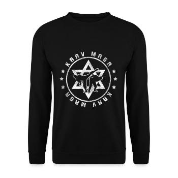 Krav Maga Star of David - Sweat-shirt Unisexe - noir - Devant - Alina (178cm) & Michal (187cm)