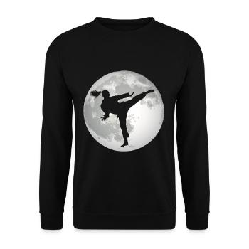 Taekwondo girl - Unisex Sweatshirt - black - Front - Alina (178cm) & Michal (187cm)