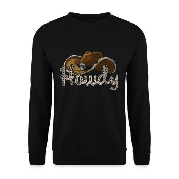 Chapeau de Cowboy Cowboy Far West - Sweat-shirt Unisexe - noir - Devant - Alina (178cm) & Michal (187cm)