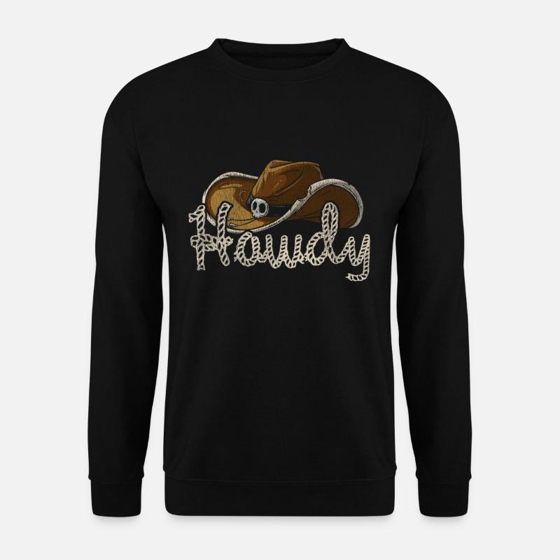 Cowboy Cowboyhut Wilder Westen - Unisex Pullover - Schwarz