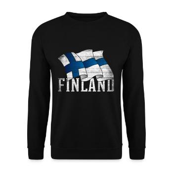 finland - Unisex Sweatshirt - black - Front - Alina (178cm) & Michal (187cm)