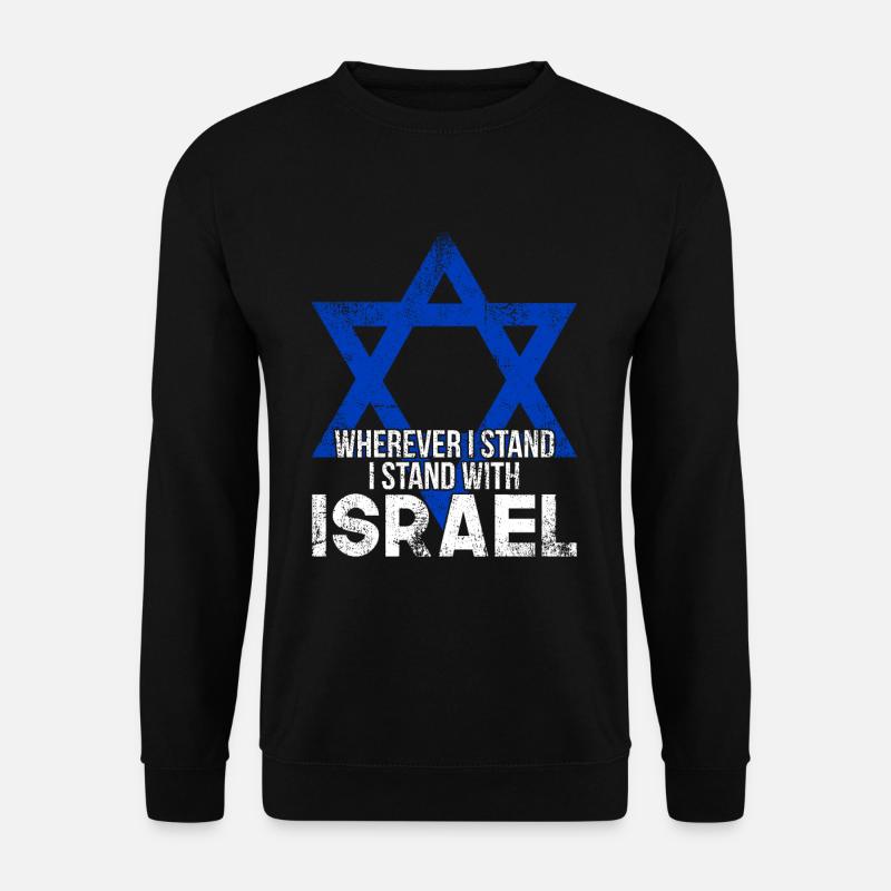Israel Davidstern Israeil - Unisex Pullover - Schwarz