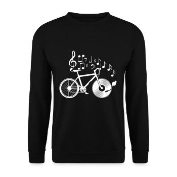 Fahrrad Musik - Unisex Pullover - Schwarz - Vorne - Alina (178cm) & Michal (187cm)