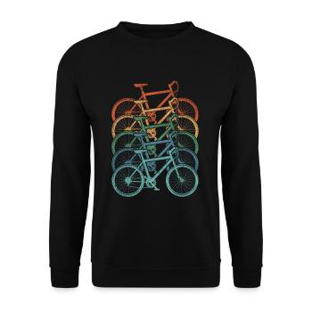 Bicycle Bike Tour - Unisex Sweatshirt - black - Front - Alina (178cm) & Michal (187cm)