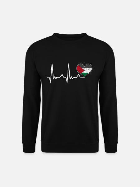 Palestine heart - Unisex Sweatshirt - black